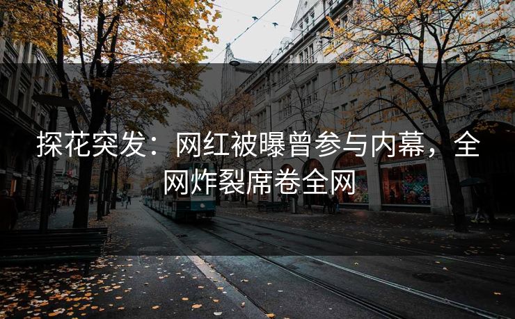 探花突发：网红被曝曾参与内幕，全网炸裂席卷全网