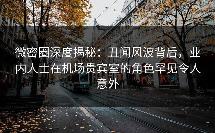 微密圈深度揭秘：丑闻风波背后，业内人士在机场贵宾室的角色罕见令人意外