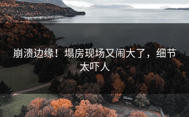 崩溃边缘！塌房现场又闹大了，细节太吓人