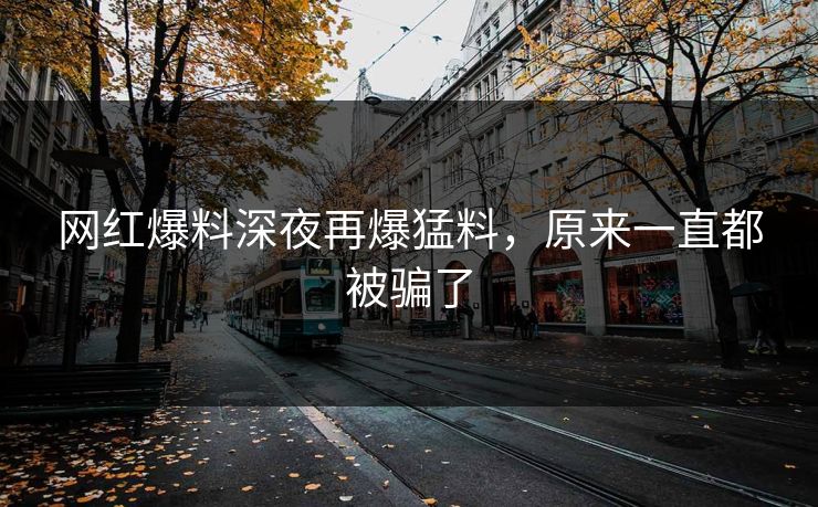 网红爆料深夜再爆猛料，原来一直都被骗了