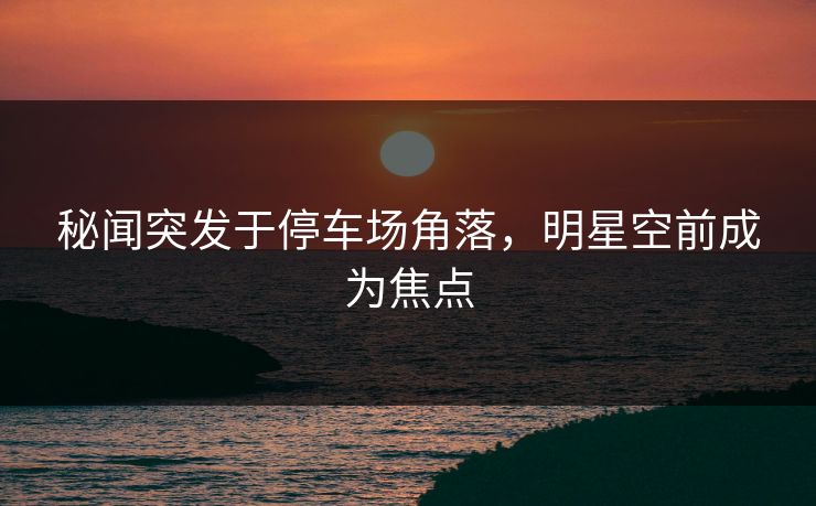 秘闻突发于停车场角落，明星空前成为焦点